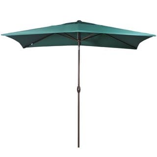 Abba Patio Rectangular Market Outdoor Table Patio Umbrella, Dark Green