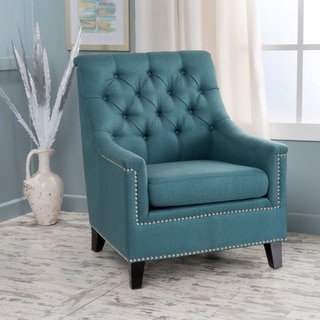 Jaclyn Tufted Fabric Club Chair by Christopher Knight Home