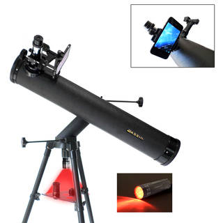 Cassini C-SS80 Electronic Focus 800mm X 80mm Astronomical Reflector Telescope with Smartphone Photo Adapter