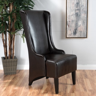 Hermie High-Back Bonded Leather Dining Chair by Christopher Knight Home