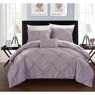 Chic Home 8-Piece Whitley Lavender Duvet and Sheet Set