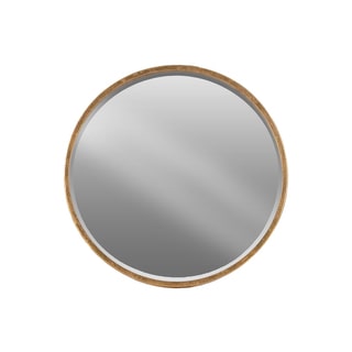Urban Trends Collection Tarnished Antique Gold Metal Round Wall Mirror