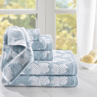 Madison Park Calliope 6 Piece Cotton Jacquard Towel Set 2-Color Options