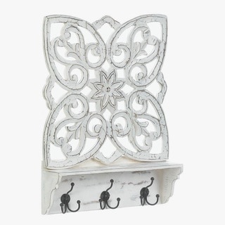 Sorrento Antique White Wall Organizer