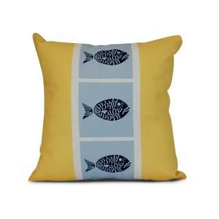 Fish Chips Animal Print Outdoor Pillow
