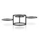 Furniture of America Cara Contemporary Round Motion Glass Metal Coffee Table