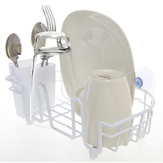 Kitchen Details White Iron Compact In-sink Dish Drainer