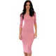 Lyss Loo True 2 You 3/4 Sleeve Midi Dress D2049 - Thumbnail 0
