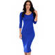 Lyss Loo True 2 You 3/4 Sleeve Midi Dress D2049 - Thumbnail 12
