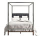 Solivita King-Sized Canopy Black Nickel Metal Poster Bed by INSPIRE Q