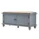 Maybelle Beige Velvet Cushioned Shutter Door Storage Bench by iNSPIRE Q Classic - Thumbnail 8