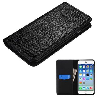 Insten Black Leather Crocodile Skin Case Cover with Wallet Flap Pouch For Apple iPhone 6/ 6s