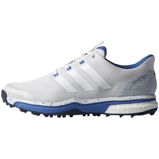 Adidas Men's Adipower Sport Boost 2 White/ Grey/ Blue Golf Shoes