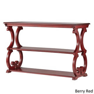 Lorraine Wood Scroll TV Stand Sofa Table by TRIBECCA HOME