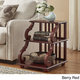 Lorraine Wood Scroll End Table by TRIBECCA HOME