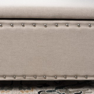 Tatiana Studded Fabric Storage Ottoman Bench by Christopher Knight Home