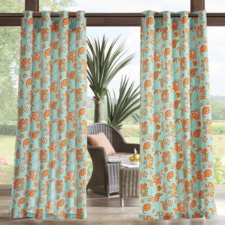 Madison Park Cambria Printed Floral 3M Scotchgard Outdoor Curtain Panel 3 Color Option
