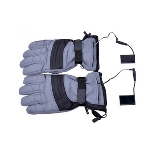 iPM Unisex Grey Cotton Blend Battery Heated Outdoor Gloves