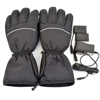 iPM Unisex Black Cotton Blend Electric Heated Gloves