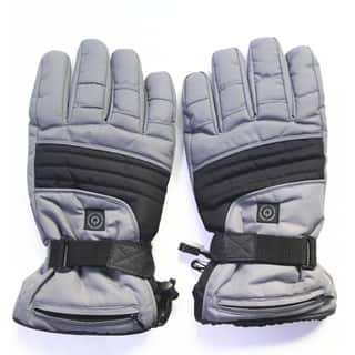 iPM Winter Warm Grey Cotton/Nylon Outdoor Heated Gloves with 3 Levels