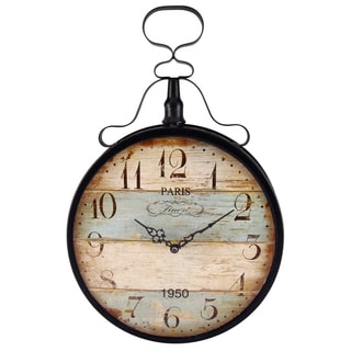 Infinity Instruments Paris Finest 18.5-inch Round Wall Clock