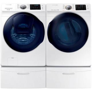 Samsung White 27-inch Front Load Washer and Gas Dryer