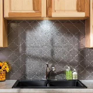 Fasade Monaco Galvanized Steel Backsplash Panel