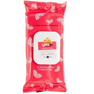 Yes To Grapefruit Correct, Repair, Brightening 25-count Facial Wipes
