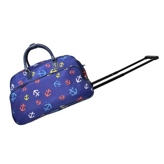 World Traveler Pacific Anchor Blue 21-Inch Carry-On Rolling Duffel Bag