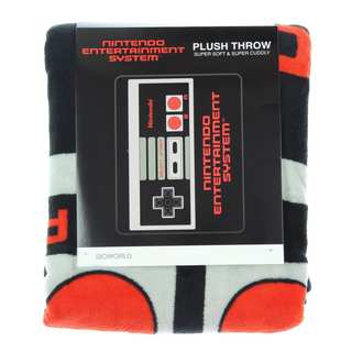 Bioworld Nintendo Retro NES Controller Throw Blanket