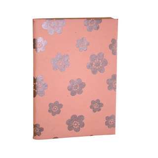 Handmade Peach Flower Soft Cover Journal - Sustainable Threads (India)