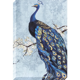 Decor Therapy Ornate Peacock Stretched Canvas Wall Art