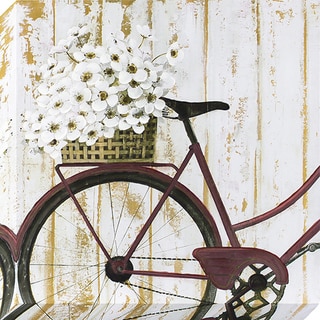 Decor Therapy 'Vintage Bike With Flowers' Stretched Canvas Art With Paint Accents