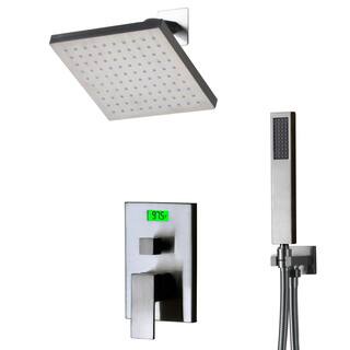 Digital Display and Thermal Backlight Shower Faucet with Sprayer