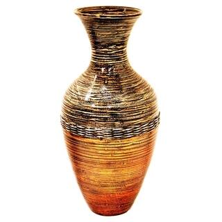 25.2" Spun Bamboo Vase in Classic Water Jar shape.