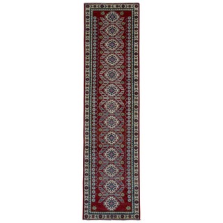 FineRugCollection Handmade Kazak Beige Wool Oriental Runner (2'9 x 11')