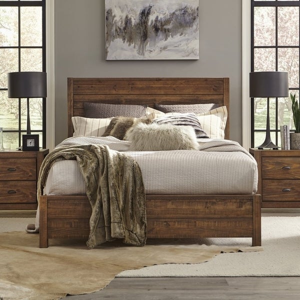 Grain Wood Furniture Montauk Solid Wood King Panel Bed