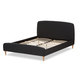 Mid-Century Fabric Upholstered Platform Bed by Baxton Studio