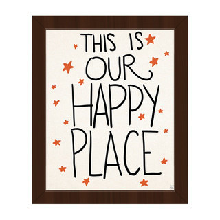 'This is Our Happy Place' Framed Canvas Wall Art