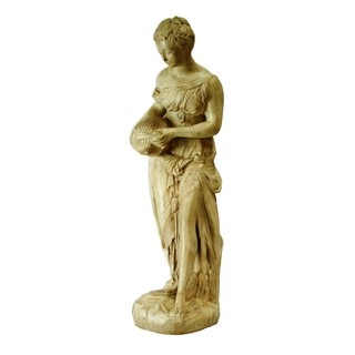 31-inch Lady With Water Jar Garden Statue