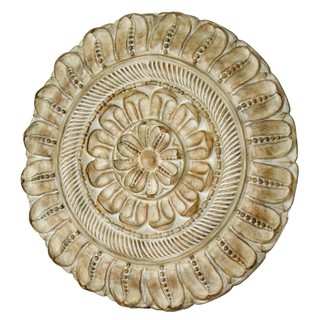 18-inch Double Flower Round Wall Plaque