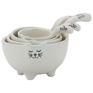 White Cat Measuring Cups (Set of 4)