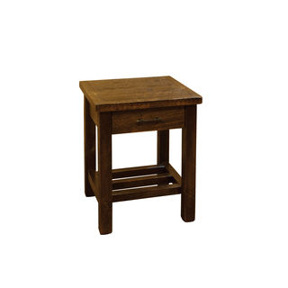 Barn Wood Style Timber Peg 1 Drawer End Table/Nightstand- Amish made