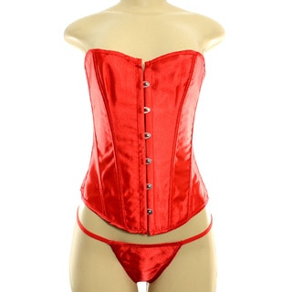 Traditional Tie-up Satin Corset With Comfort Features