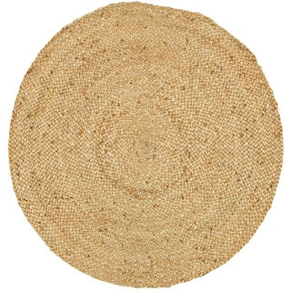 L and R Home Natural Jute Round Indoor Area Rug (8' x 8')