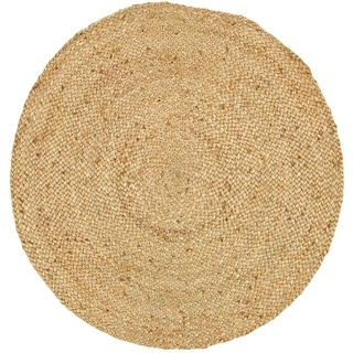 L and R Home Natural Jute Round Indoor Area Rug (3' x 3')