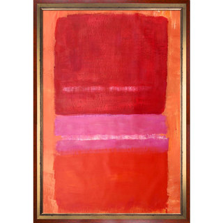 Mark Rothko 'Untitled (Red), 1956' Hand Painted Framed Oil Reproduction on Canvas