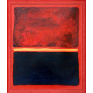 Mark Rothko 'Untitled,1956' Hand Painted Framed Oil Reproduction on Canvas