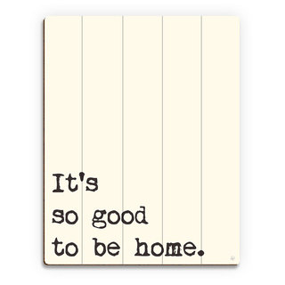 'So Good to Be Home' Wood Manilla Wall Art Print
