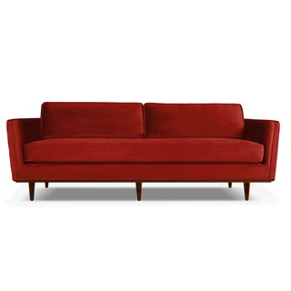 Carl Mid Century Velvet Sofa
